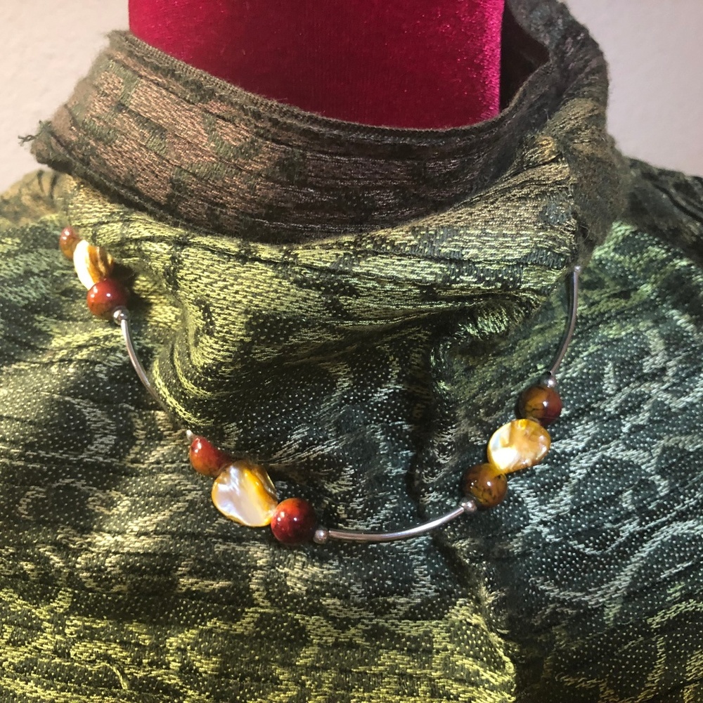 Handcrafted Silver and Freshwater Pearl Necklace